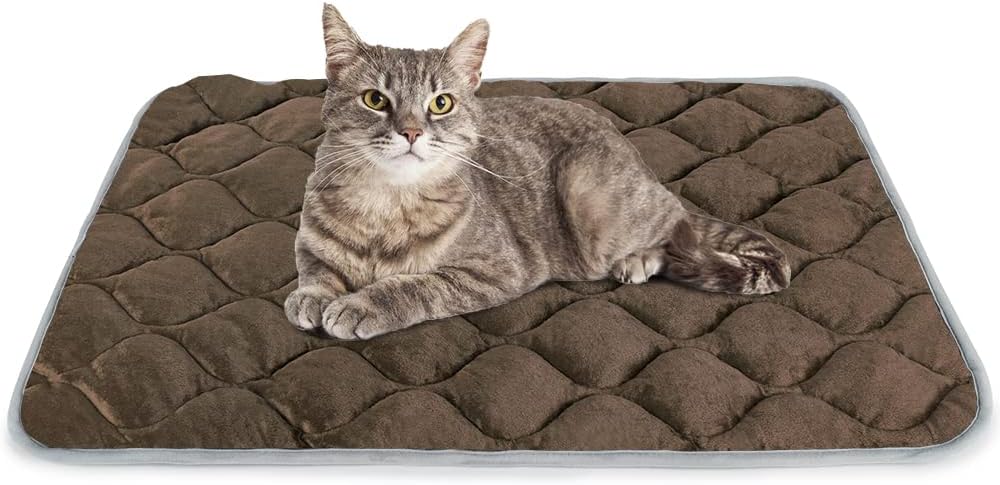 Self-Warming Cat Bed and Dog Crate Pad - Thermal Pet Heating Mat